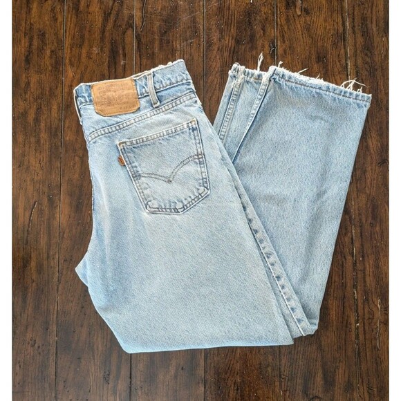 Vtg 90s Levi's 550 Orange Tab Relaxed Jeans W33 L30 Light Wash Skater - Picture 1 of 13